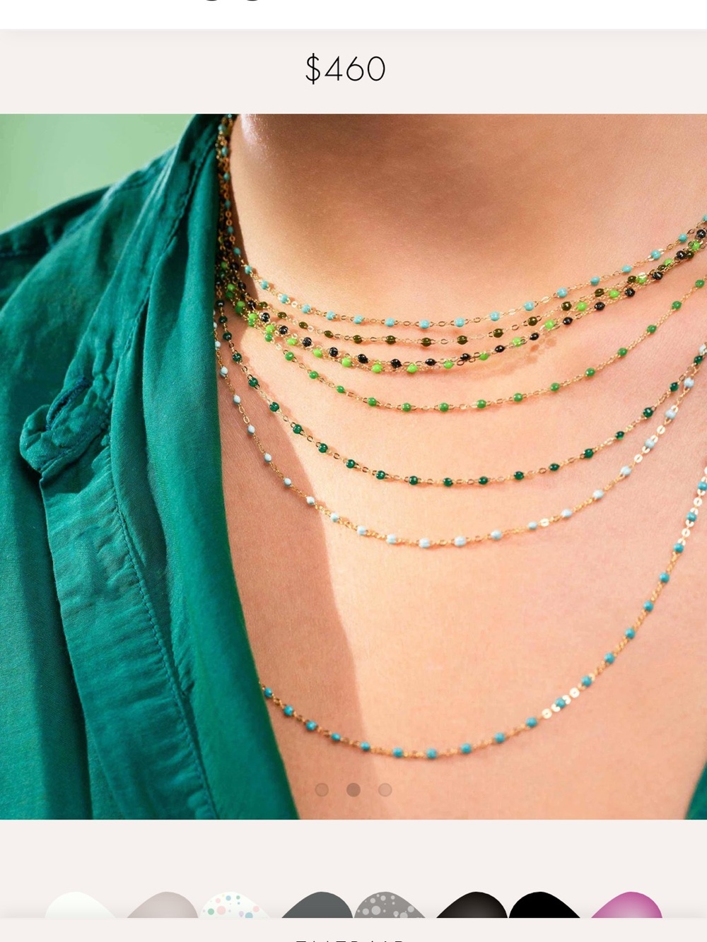 Emerald 16 inch Gigi Clozeau necklace. Lightly used!